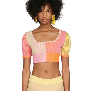 Jacquemus rib knit crop top